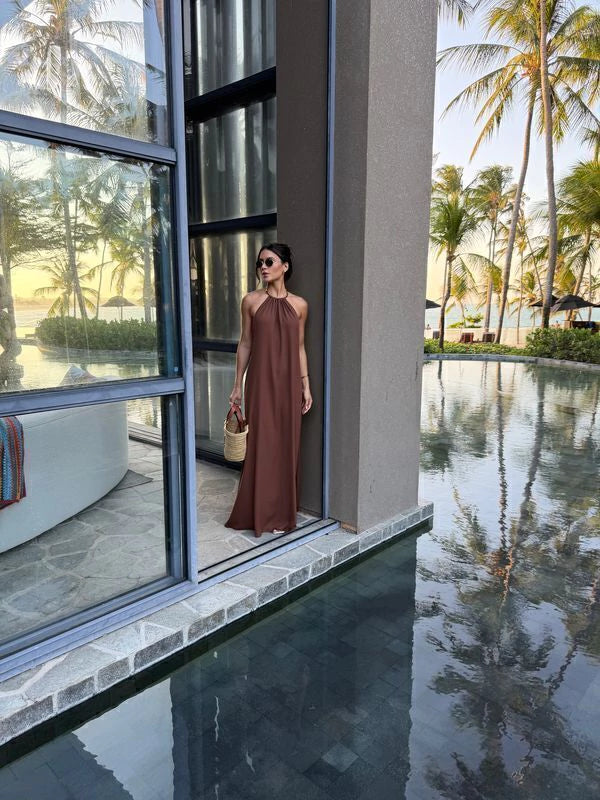 VESTIDO SOLANGE NEW MARROM