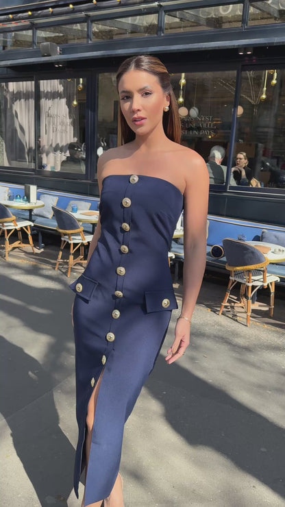 VESTIDO LAILA AZUL MARINHO