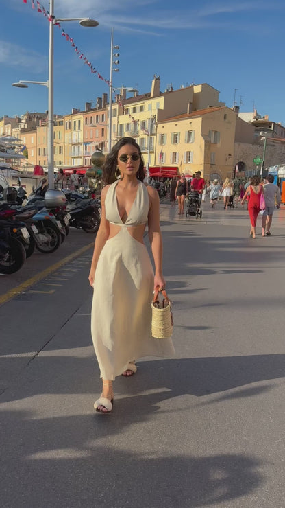 Vestido Selma Bege