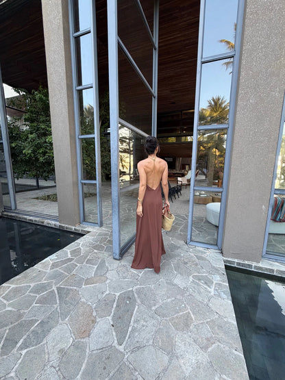 VESTIDO SOLANGE NEW MARROM