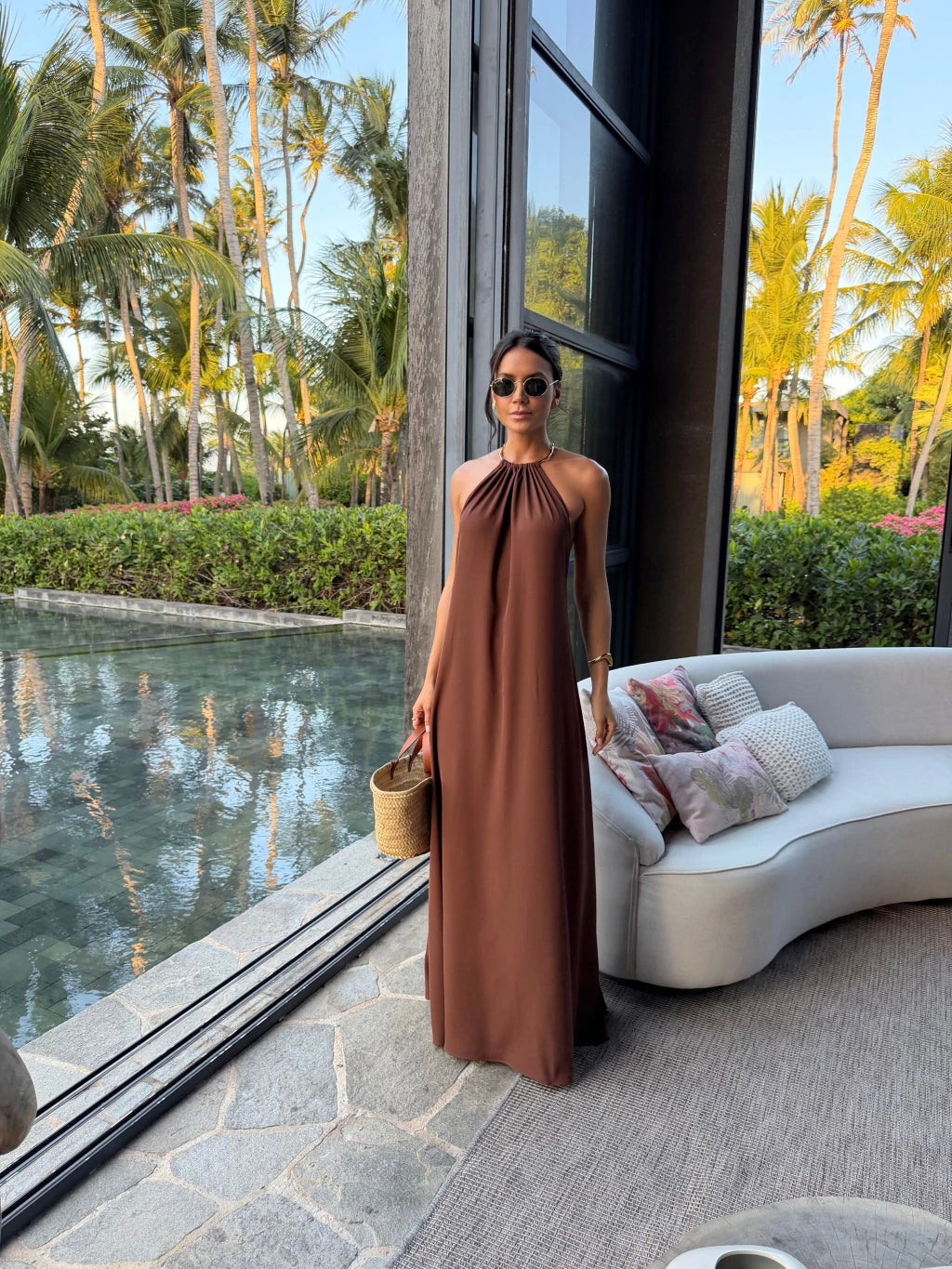 VESTIDO SOLANGE NEW MARROM