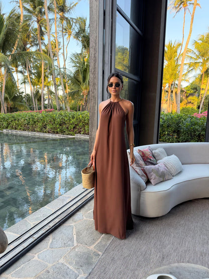 VESTIDO SOLANGE NEW MARROM